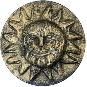 Vintage Celestial Sun Round Hat Box Decorative Storage 10”